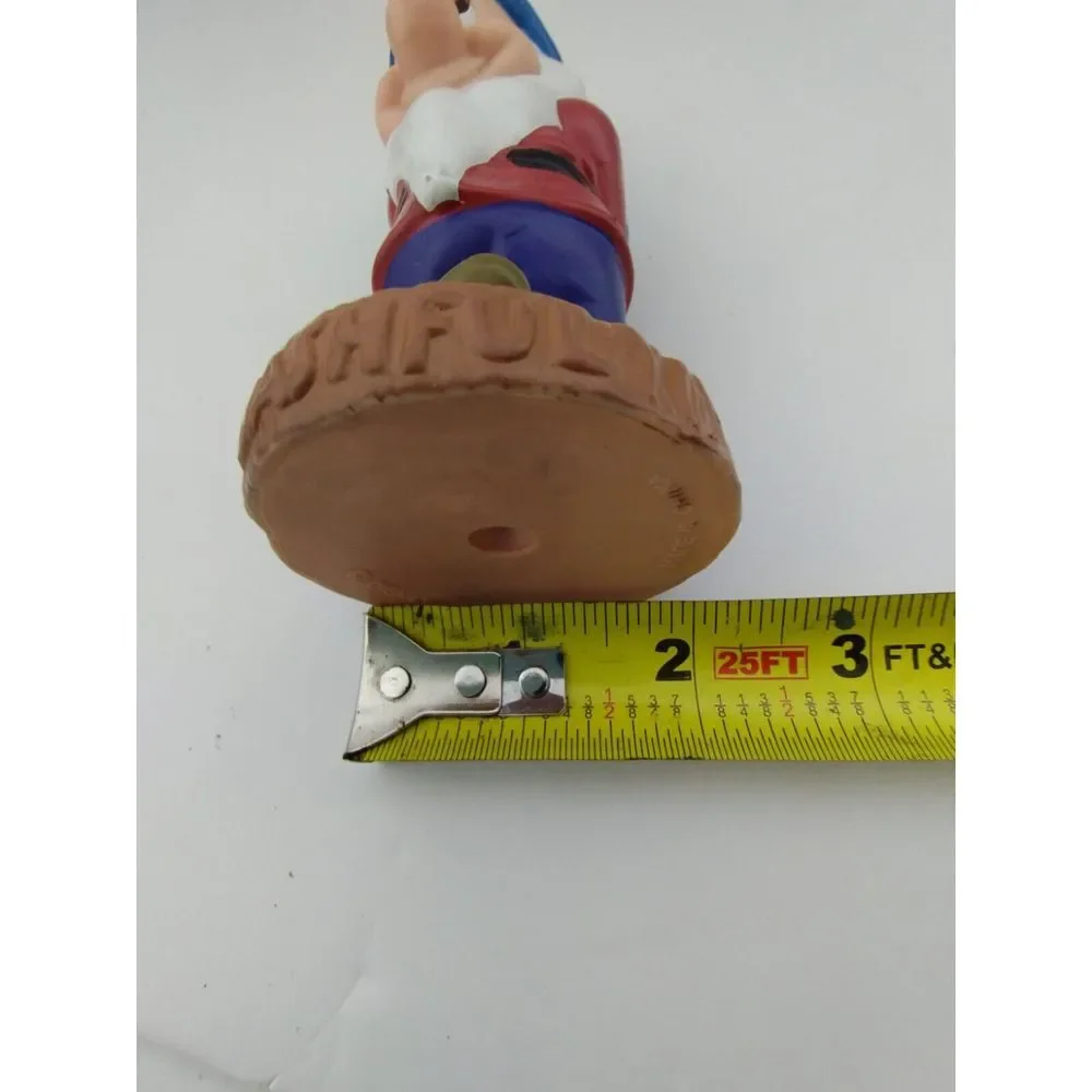 Disney's Snow‎ White & The Seven Dwarfs Figure Vintage Rubber Toy BASHFUL 5.5